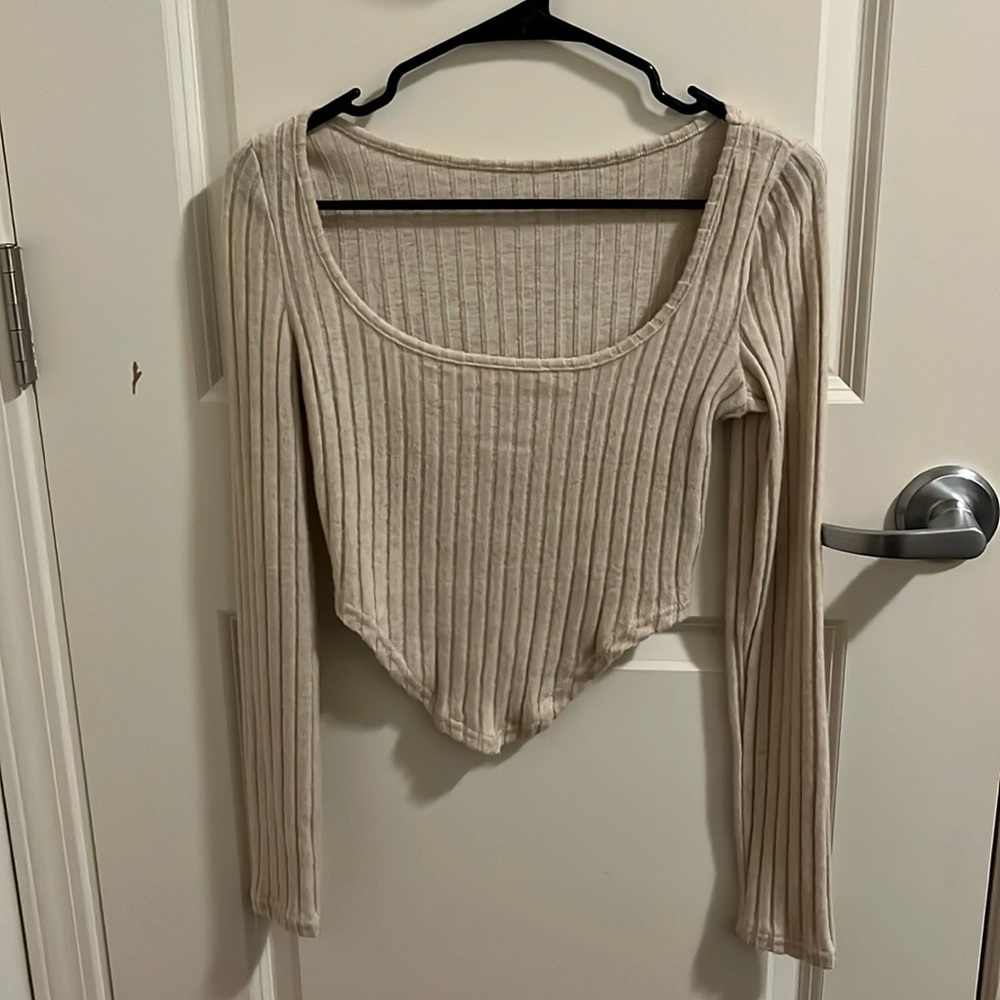 Tan shein sweater top size small
